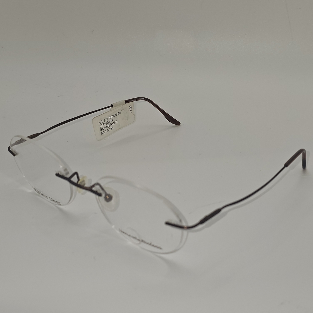 Naturally‎ Rimless NR 372 Eyeglasses Frame 50-17-135 Brown